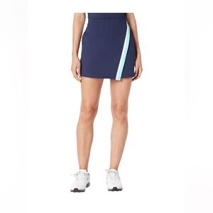 Like New Callaway Asymmetrical Golf Skirt in Navy with Aqua and White Trim